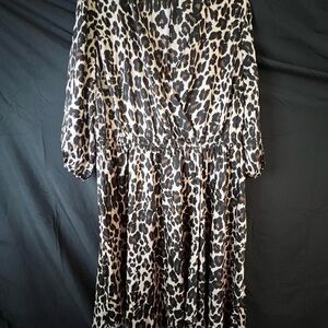 Lane Bryant Asymmetrical Leopard Print Dress